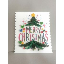 Quilling card - Christmas tree design