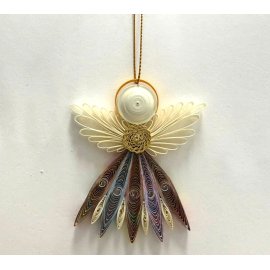 Paper quilling angel, leave wings