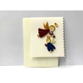 Paper quilling cards - Flying angels