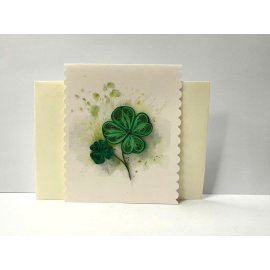 Paper quilling card - 4 leaf clover