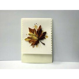 Paper quilling card - Maple eaf