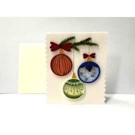 Paper quilling card - Christmas Balls