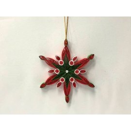 Paper quilling ornament, snowflake