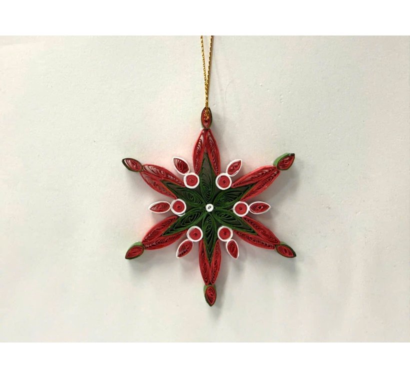 Paper quilling ornament, snowflake
